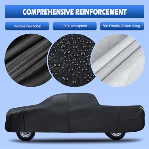 Image of Truck Cover Waterproof All Weather, 6 Layers Pickup Cover Fit for Ford F150, Chevrolet Silverado 1500, Gmc Sierra, Ram 1500, Toyota Tundra (T4 Fit Truck Length Up to 250 inch)
