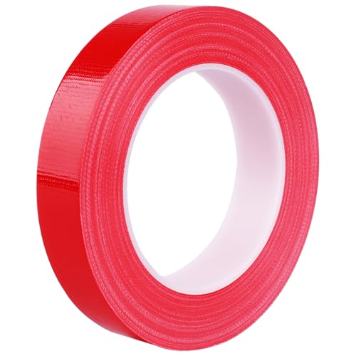 Kwtpsg Red Duct Tape 1 Inch x 33 Yards, Heavy Duty Waterproof Repair Tape, Straight Hand-Tear Cloth Tape for DIY Craft, Camping Gear, Home Maintenance & Packing