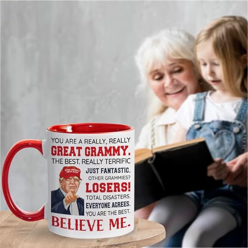 Viberty Mother's Day Gift for Grammy, Grammy's Gifts for Grandma, Best Grammy Gift From Granddaughter, Grandson for Christmas, Birthday, Funny Grammies Present Idea, Grammy Ceramic Mug