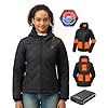 GOTOBI Chaqueta Calefactable Mujer Con Bateria 12v 18400mah, 8 Zonas De Calor, Chaqueta Calefactada Con 3 Niveles De Temperatura, Chaqueta Termica EléCtrica Ligera Para Ciclismo