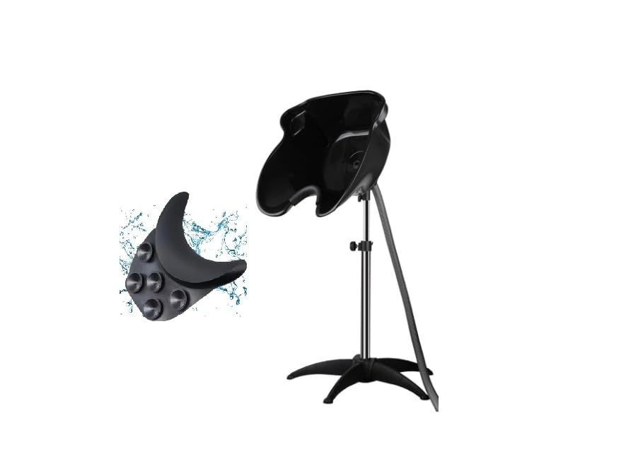 Portable Hair Washing Basin Mobile Hairdressing Sink for Beauty Salon Barber Shop Hair Salon Light and Durable with Long Water Drainage Hose (Without Water Container)