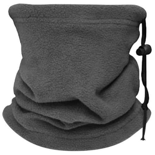 NOLITOY Bufanda Tubular Invierno para Hombre y Mujer Cuello Cálido y Multifuncional de Polar Grueso con Cordón Accesorio Práctico para Esquí Ciclismo y Uso Diario