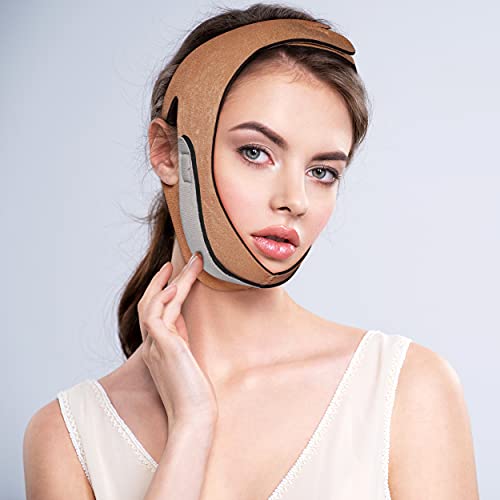 Double Chin Reducer Reusable Face Slimming Strap V Line Lifting Mask Face Slimmer Chin Strap Antiaging Face Lift Anti-Wrinkle Face Mask Strap Chin Strap for Double Chin for Women