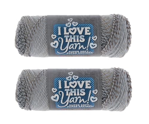 Image of Hobby Lobby Print I Love This Yarn - 4 Medium 100% Acrylic, 252 Yards, Yarn for Crocheting Knitting Blankets, Hats & Accessories, Set of 2, 4005 Cappadocia