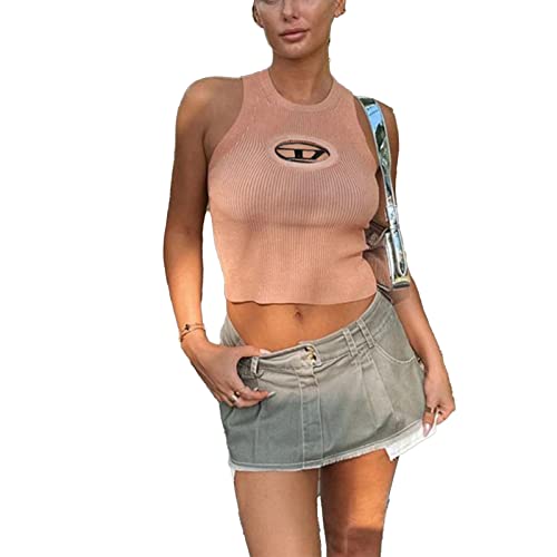 Débardeur d'été sans manches Shanrya pour femme en taille S coupe fluide