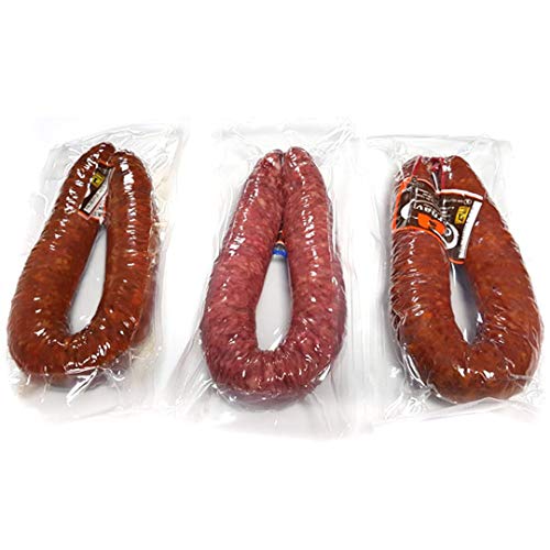 Longaniza Chorizo Dulce + Longaniza Chorizo Picante + Longaniza Salchichón.1-1,2 kg aprox en total. Salamanca.Pinante