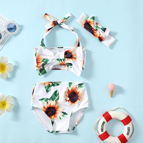 Zfzdren 0M-3T Infant Girl Bikini Set Baby Girls Bowknot Swimwear Toddler Girl 3 Piece Bathing Suit Beach Swimsuit thumb #1