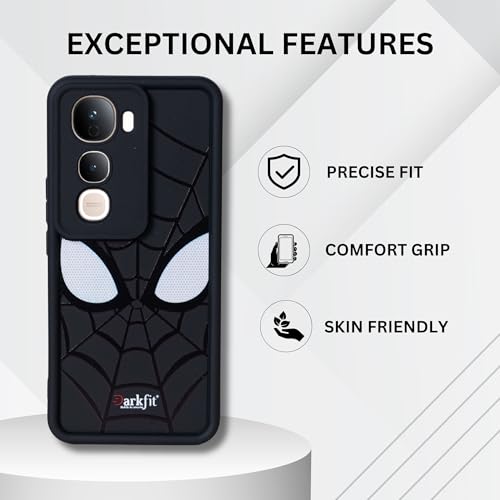 Image of DARKFIT Back Case Cover Compatible for Vivo Y400 Pro | Silicone Case | Camera & Body Protection| Shock Proof | for Vivo Y400 Pro | Color Black