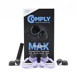 Comply TW-400-C - Auricolari TrueGrip MAX in memory foam per Powerbeats Pro 2, Technics EAH-AZ80 e altri, massimo comfort, vestibilità sicura, isolamento acustico superiore, nero, L (3 paia)