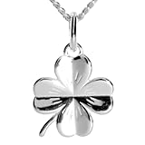 kleeblatt kette echt silber silbernes Kleeblatt als Glücksbringer