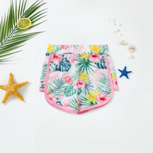 Image of DREAM BUS Toddler Girls One Piece Swimsuits with Boyshorts Little Girls Bathing Suit Summer Swimwear for 18M-6Y
