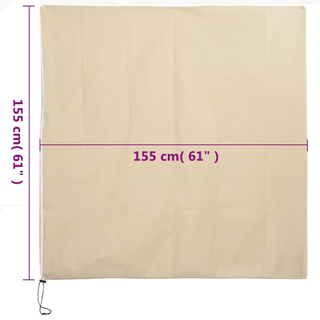 Wintervlies mit Reißverschluss 2 Stück 70 g/m² 1,55x1,55 m Vliesstoff Pflanzenvlies für Garten Schutz vor Frost Kälte Wind mit Kordelzug für Beet Balkon Terrasse Pflanzenpflege