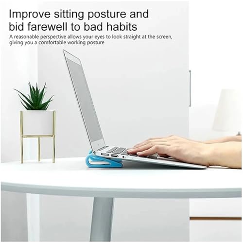 Soporte mini para portátil ergonómico contra el dolor cervical plástico blanco 6