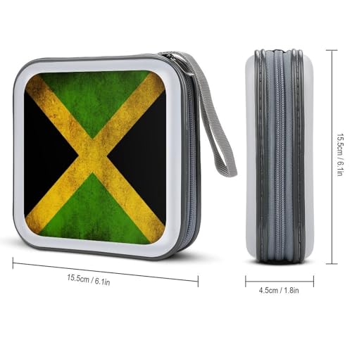Evita arañazos con la funda para CD de Jamaica vintage rígida con cremallera 3