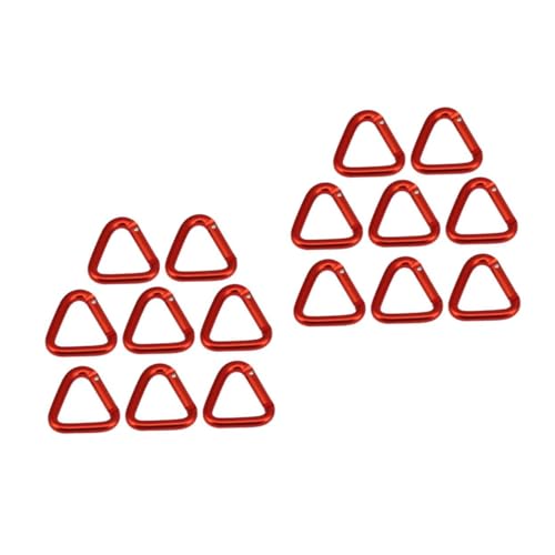Mousquetons de randonnée camping Toyvian triangulaires pour crochets de clés et outils fixation