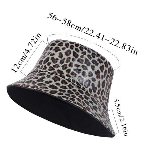 Image of Unisex Black Bucket Hat Waterproof Rain Hat Reversible Shiny Rave Bucket Hat for Concert Festival