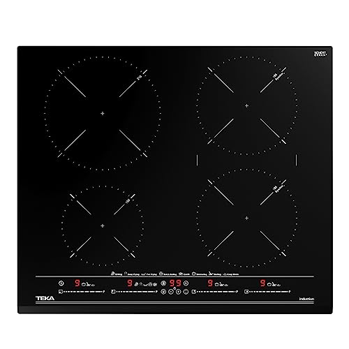 TEKA Placa de Inducción MasterSense 60 cm, 5 zonas de cocción (4 + Synchro), Touch Control...