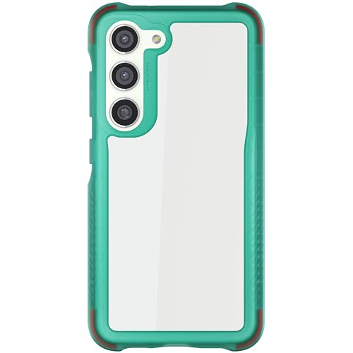Image of Ghostek Covert Galaxy S23 Phone Case Clear with Military Grade Shockproof Protection, Non-Slip Grip, Protective Silicone Cover Designed for 2023 Samsung Galaxy S23 (6.1 inch) (Teal)