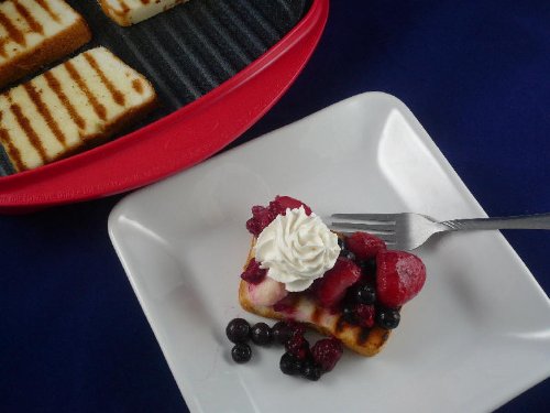 Microhearth Cookware Set (Everyday Pan Combo & Grill Pan) For Microwave Oven, Red #TOP3