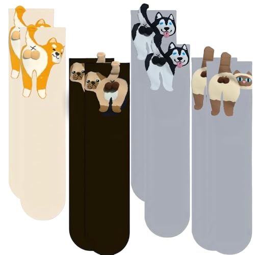 agogue 4 pares de regalos para dueños de perros, regalos para dueños de perros, calcetines divertidos para mujer y hombre, diseño de perros, regalos para amantes de los perros, carnaval, accesorios de agogue 4 pares de regalos para dueños de perros, regalos para dueños de perros, calcetines divertidos para mujer y hombre, diseño de perros, regalos para amantes de los perros, carnaval, accesorios de