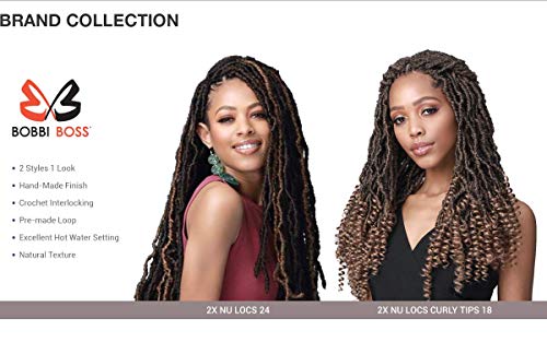(6-Pack) Bobbi Boss Synthetic Hair Crochet Braids African Roots Braid Collection Nu Locs 24" (1B) #TOP6
