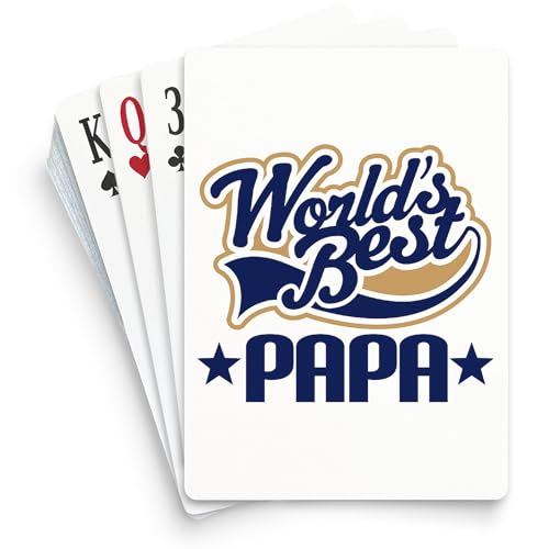 Juego de cartas tamaño estándar Papa Worlds Best