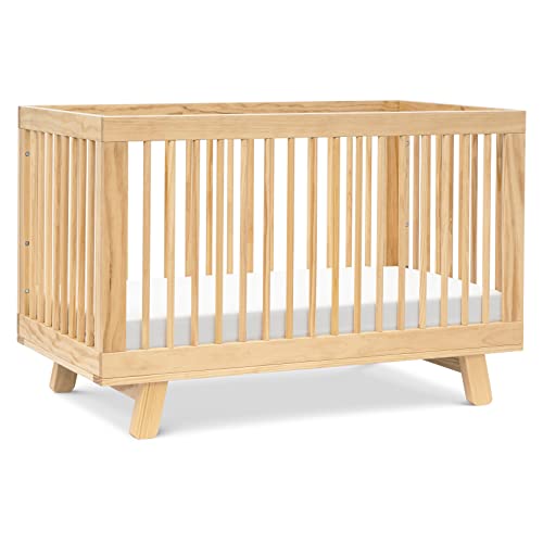 Image of Babyletto Hudson 3-in-1 Convertible Crib with Toddler Bed Conversion Kit in Natural, Greenguard Gold Certified