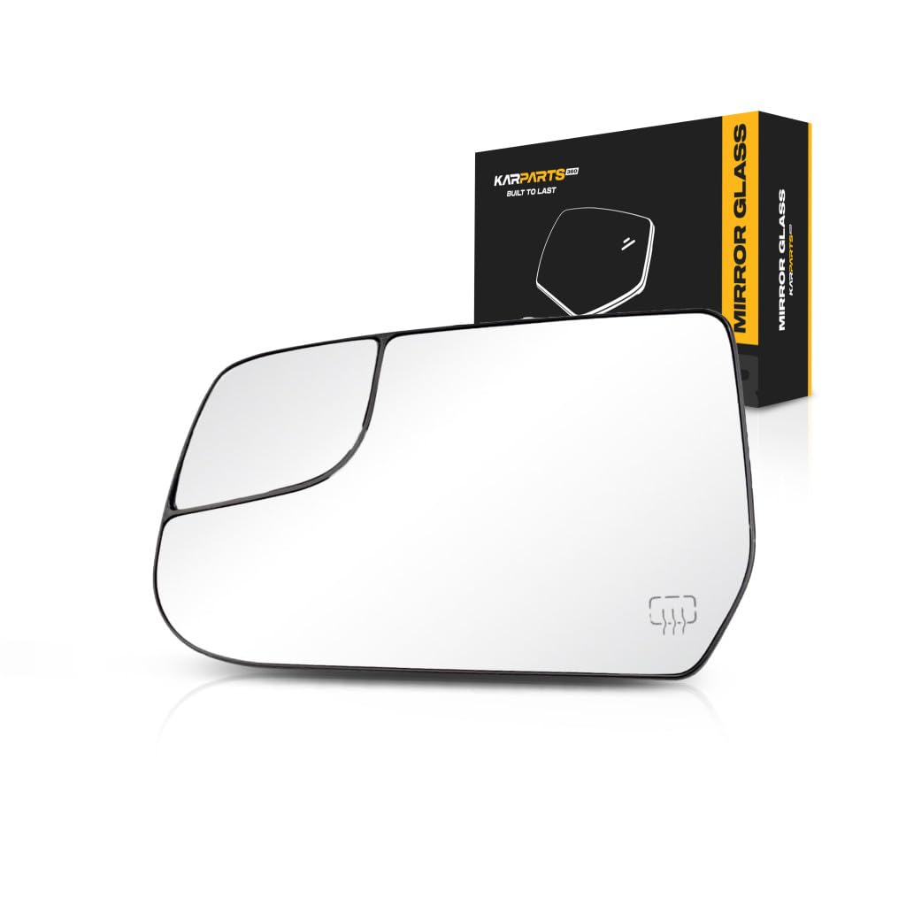 For Chevy Equinox 2010 11 12 13 14 15 16 2017 Mirror Glass Driver Side | Heated | w/Backing Plate and Blind Spot Glass | Flat Glass Type | Replacement