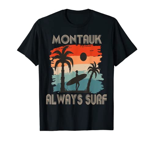Montauk Beach Family Vacation Long Island Ocean Palmeras Camiseta