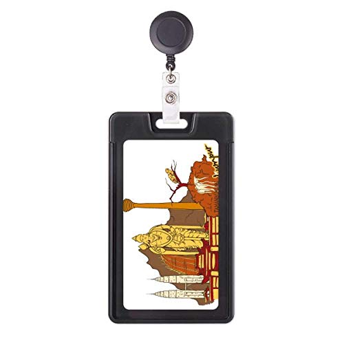 Porte-badge extensible Kuala Lumpur avec aquarelle de Malaisie