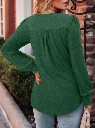 BETTE BOUTIK Long Sleeve Shirts for Women Fall Tops Dressy Blouses Crewneck Tunic Tops for Leggings S-3XL
