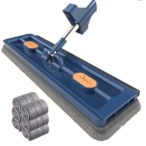 Mopa plana grande mejorada 2025, rotación de 360 grados con almohadillas de microfibra, azulejo extra, mango Har, para acero largo