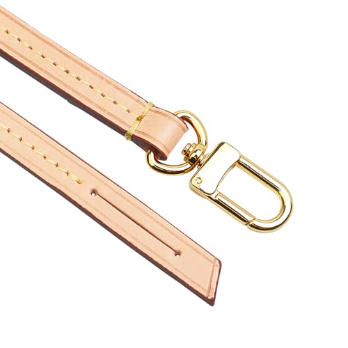 Image of Genuine Vachetta Leather Strap Replacement Handbag Shoulder Purse Strap for Speedy Bags(Apricot-Width:0.39in,Length:23.6in,Single Buckle)