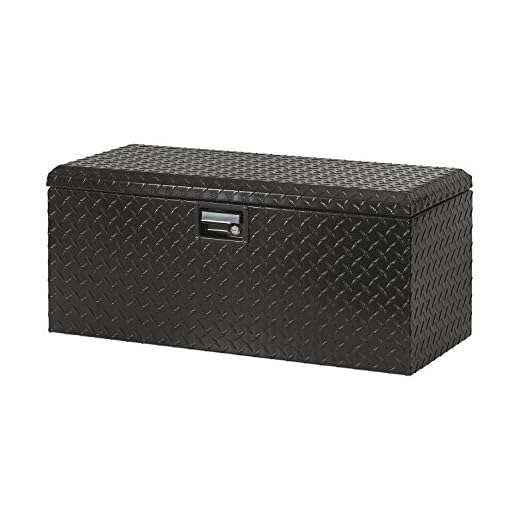 Lund 288271BK 32-Inch Aluminum ATV Storage Box, Diamond Plated, Black