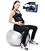 VITALWORXX Gymnastikball für Schwangere, extrem stabil, Sitzball Yogaball Pezziball 65 cm mit Pumpe, mit Übungen für Schwangerschaft, Geburt, Gesundheit, Yoga, Fitness, Büro, Arbeit, Erholung, Pilates
