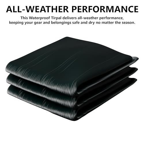 Image of Kuber Industries Pack of 2 Tirpal | 12x15 Feet Waterproof Tarpaulin Sheet | Eco-Friendly Tent Tirpal | 120 GSM Tadpatri | Tharpai | Thadika | Thappi | Lightweight Premium Tirpal | Green