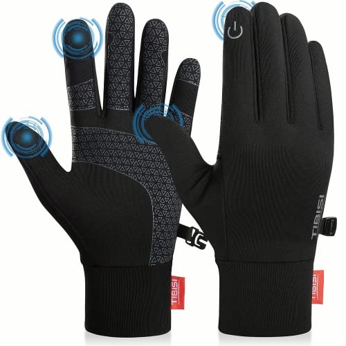 Benirap Guantes cálidos, guantes de ciclismo de invierno para correr, guantes de pantalla táctil sensibles, con dedos completos, senderismo, escalada, caminar, hombres y mujeres, trabajo, deportes