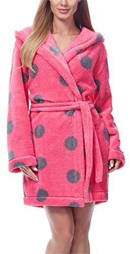 Preisvergleich Produktbild L&L Damen Bademantel mit Kapuze LL0024 (5234 / Amaranth / Onyx, S)