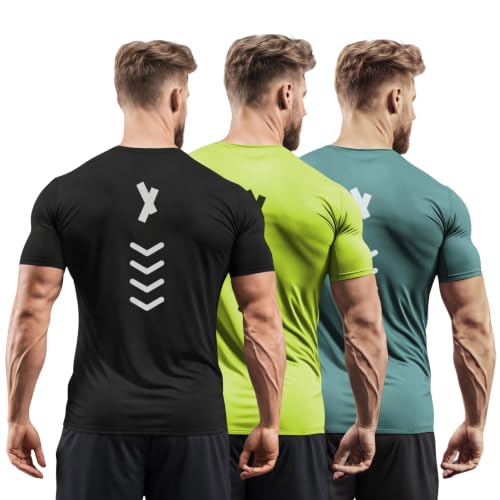 Image of 3Colours RGB Polyester Quick-Dry Sport T-Shirt, High-Performance-APEX