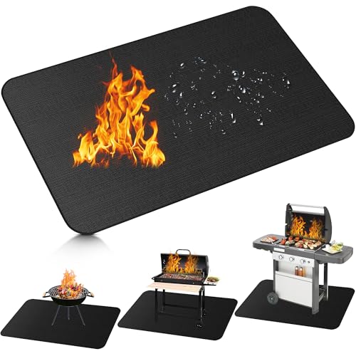 Sawowkuya 52 * 76 inch Grill mats for Outdoor Grill,Grill Heat Resistant BBQ mats for Outdoor Grill Deck Protector