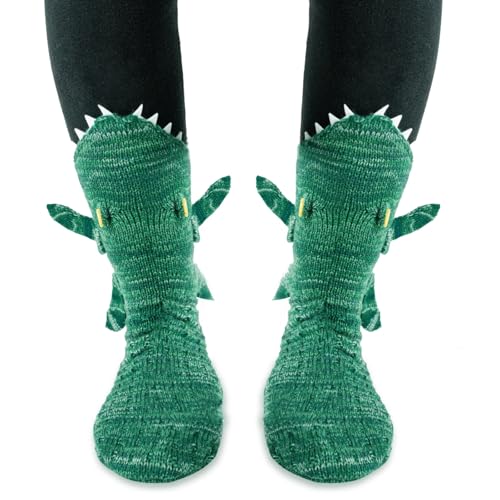 Image of LOLAT Novelty Animal Socks Knit Shark T-Rex Dinosaur Alligator Croc Sock for Christmas Gifts Creative Home Warm