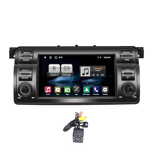 Egosonic Android 14 �J�[���W�I 7�C���` BMW E46 3�V���[�Y 1999-2004 2+64GB�p ���C�����X Carplay Android Auto�ADSP+ 4G WiFi BT 5.0 SIM�J�[�h�X���b�g�Ή�