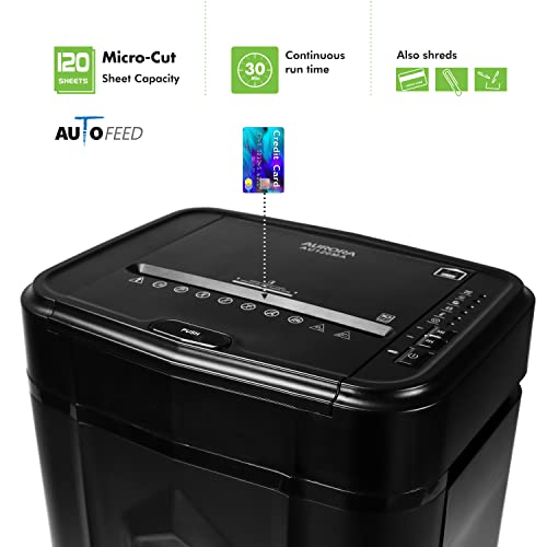 Aurora AU120MA 120-Sheet Auto Feed High Security Micro-Cut Paper Shredder の商品画像 1