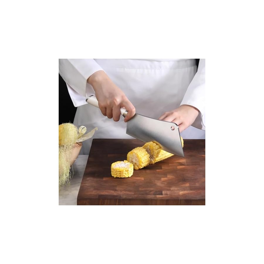 Cangshan-L1-Series-2-Piece-Cleaver-Set-Forged-German-Steel-White Cangshan L1 Series 2-Piece Cleaver Set, Forged German Steel (White)