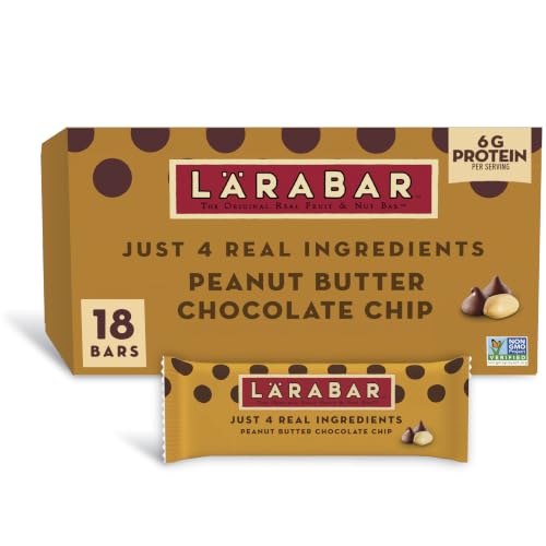 Larabar Peanut Butter Chocolate Chip, Fruit and Nut Bars, Gluten Free and Vegan, 18 Ct, 28.8 oz