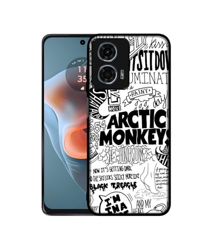 Image of Arctic Monkeys Pattern Design Premium 2D Printed Metal Back Case Cover for Motorola Moto G34 5G / G45 5G