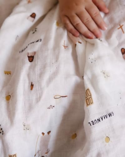 Image of Be A Heart Christian Catholic Baby Swaddle Receiving Blanket (Jesus)