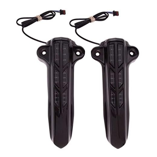 Ciro 43003 Leg Cover (Gloss Black/Amber Led Lower s For 2014-2016 Flh Touring Models)