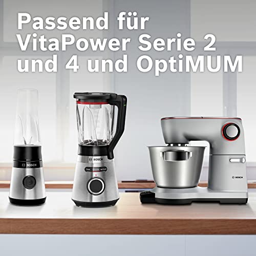 Bosch Smoothie ToGo-Flasche MMZBT01B, Zubehör, 600 ml, bruchsicher, robust, Trinkflasche mit Deckel, spülmaschinenfest, geschmacksneutral – Ansicht 6