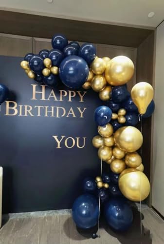 Image of DECGOL Navy Blue Balloons 100pcs Dark Blue Latex Party Balloons Different Sizes 18 12 10 5 Inch Night Blue Balloon Garland for Birthday Party Graduation Baby Shower Wedding Holiday Balloon Decoration